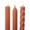 Assorted Burnt Orange Candle Tapers 3-Pack