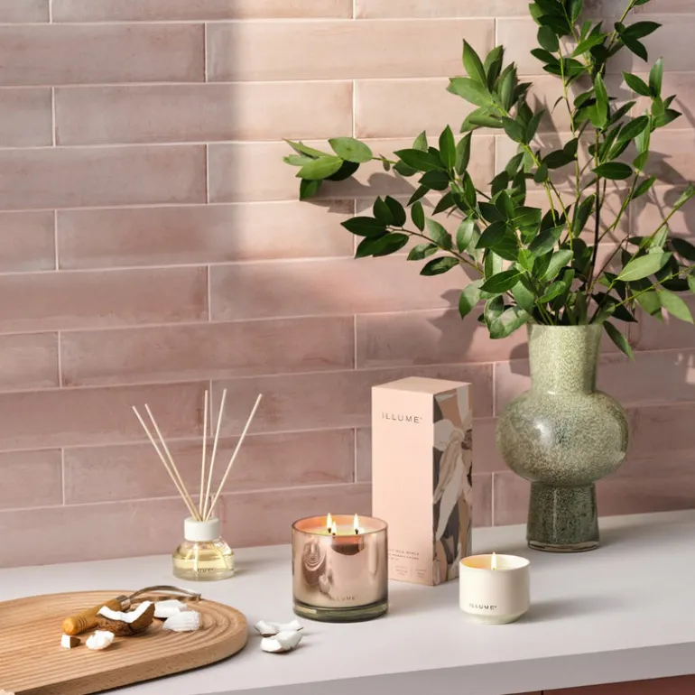 Assorted Pale Pink Candle Tapers 3-Pack