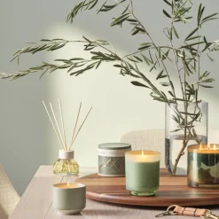 Assorted Sage Green Candle Tapers 3-Pack