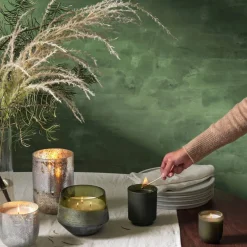 Balsam & Cedar Small Boxed Crackle Glass Candle