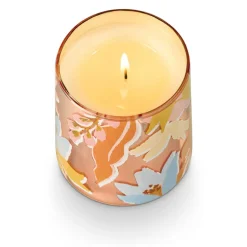 Blood Orange Dahlia Pearl Glass Candle