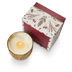 Cardamom Pomander Large Boxed Crackle Glass Candle