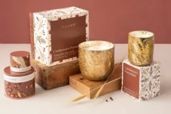 Cardamom Pomander Large Boxed Crackle Glass Candle