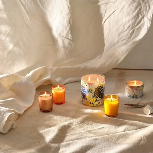 Gardenia Artist Glass Candle