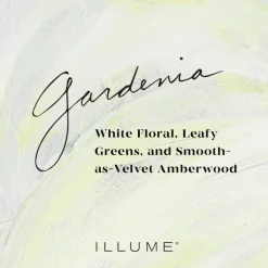 Gardenia Artist Glass Candle