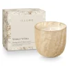 Winter White Large Boxed Crackle Glass Candle