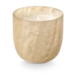 Winter White Large Boxed Crackle Glass Candle
