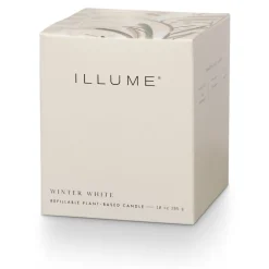 Winter White Refillable Boxed Glass Candle